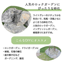 画像をギャラリービューアに読み込む, 【砂利との同時配送のみ】庭石 割栗石 黒・グレー砕石 50-200mm 20kg 土のう袋入り