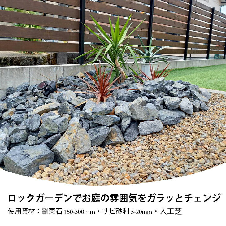 送料無料｜沖縄・離島除く】庭石 割栗石 黒・グレー砕石 20kg/袋 約150